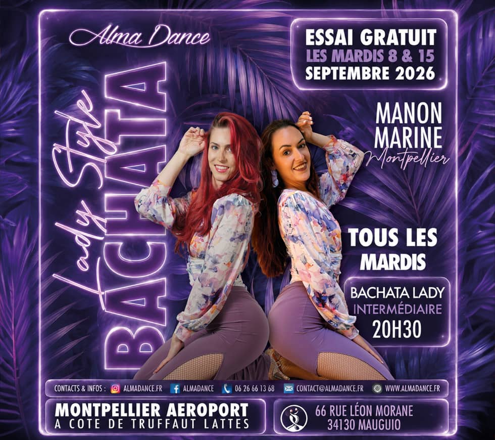Cours de Bachata Lady Style à Montpellier - Alma Dance école de danse latine et urbaine