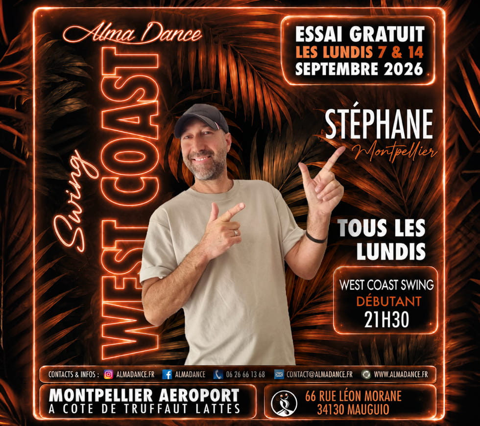 Cours de West Coast Swing à Montpellier - Alma Dance école de danse latine et urbaine